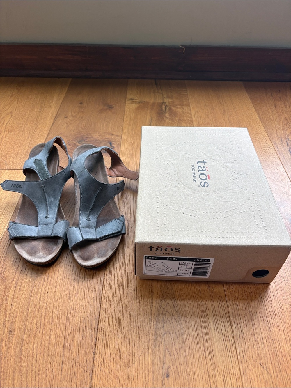 Taos Footwear Gray Women's Open-Toe Slingback Sandals